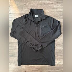 Columbia Black Textured Pullover Quarter Zip Sweater
